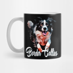 Border Brilliance: Smart and Agile Dog Stars on Eye-Catching T-Shirt Mug